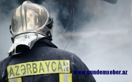 Sumqayıtda tikilidə yanğın söndürüldü