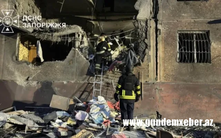 Zaporojyeyə zərbə nəticəsində 15 nəfər ölüb