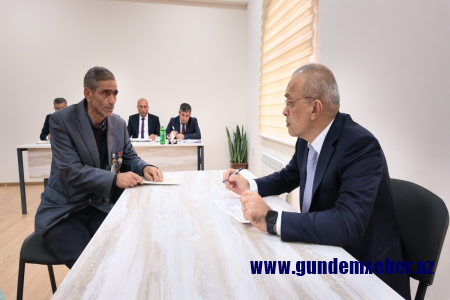 Azərbaycan Dövlət Su Ehtiyatları Agentliyinin sədri Cəbrayıl şəhərində vətəndaşlarla görüşüb